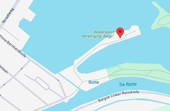 Kaart met locatie van Watersportvereniging Aegir